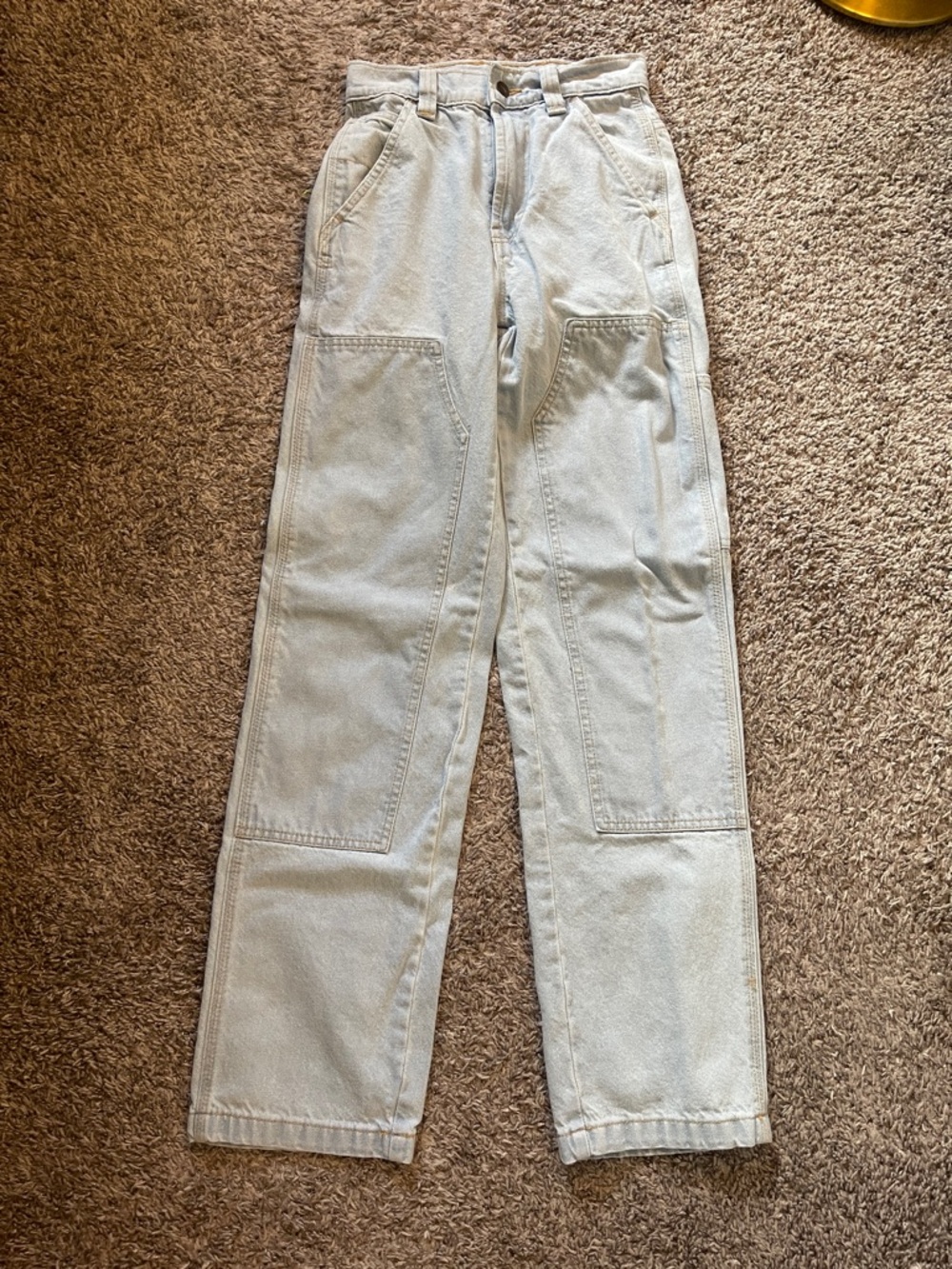 Dickies Women's Light Wash Straight-Leg Utility Jeans